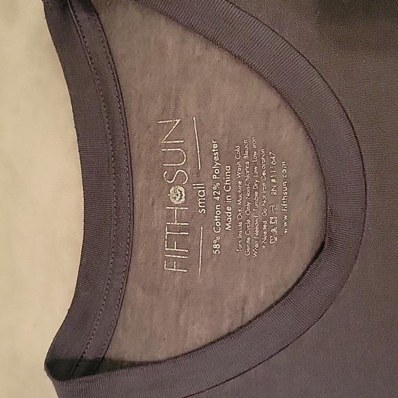 Skull Spooky Floral Gray Sheer Tank Small Fifth Sun - Picture 6 of 8